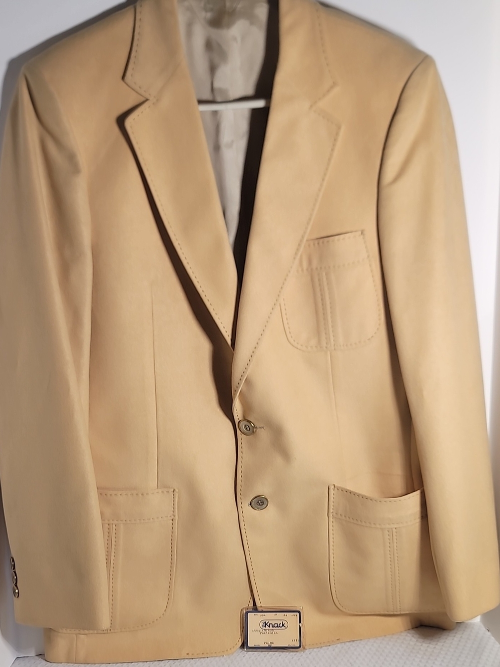 Knack Branded Cream Lined Garment - Satin Interior